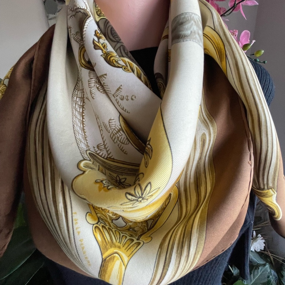 Hermès Silk Scarf Etriers By Francoise De La Perriere. - Picture 6 of 16
